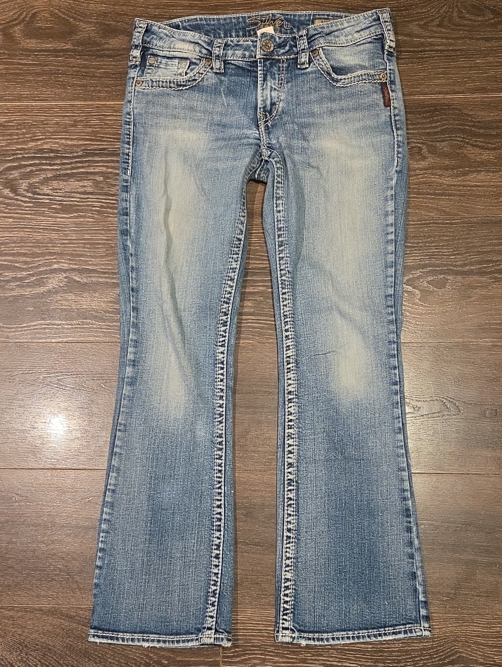 ❤️ SILVER Y2K AIKO BOOTCUT JEANS, LOW-RISE, 10 (30)